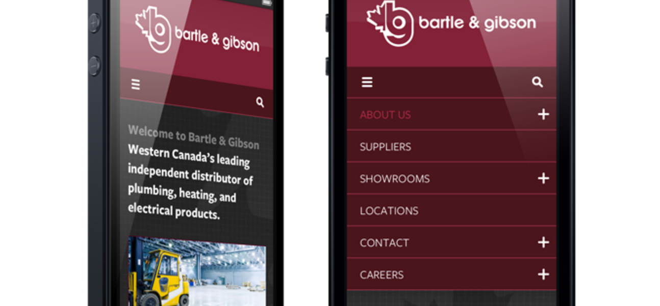 Bartle & Gibson's new website features responsive design for full functionality