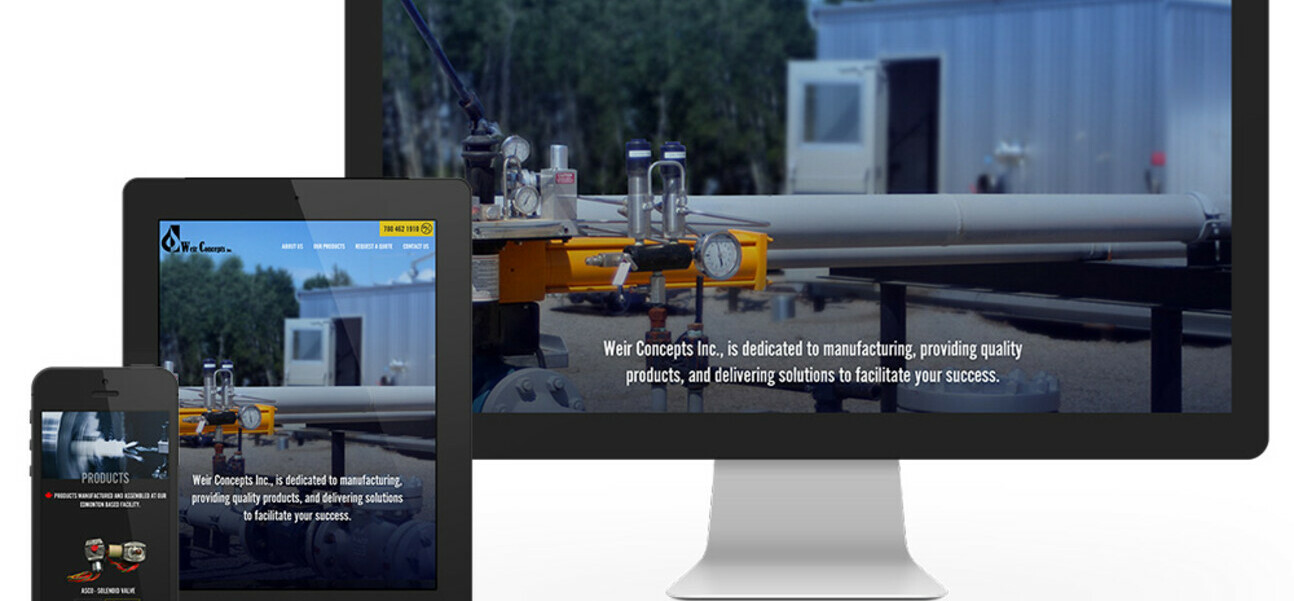 Weir Concepts new website features responsive design for full functionality