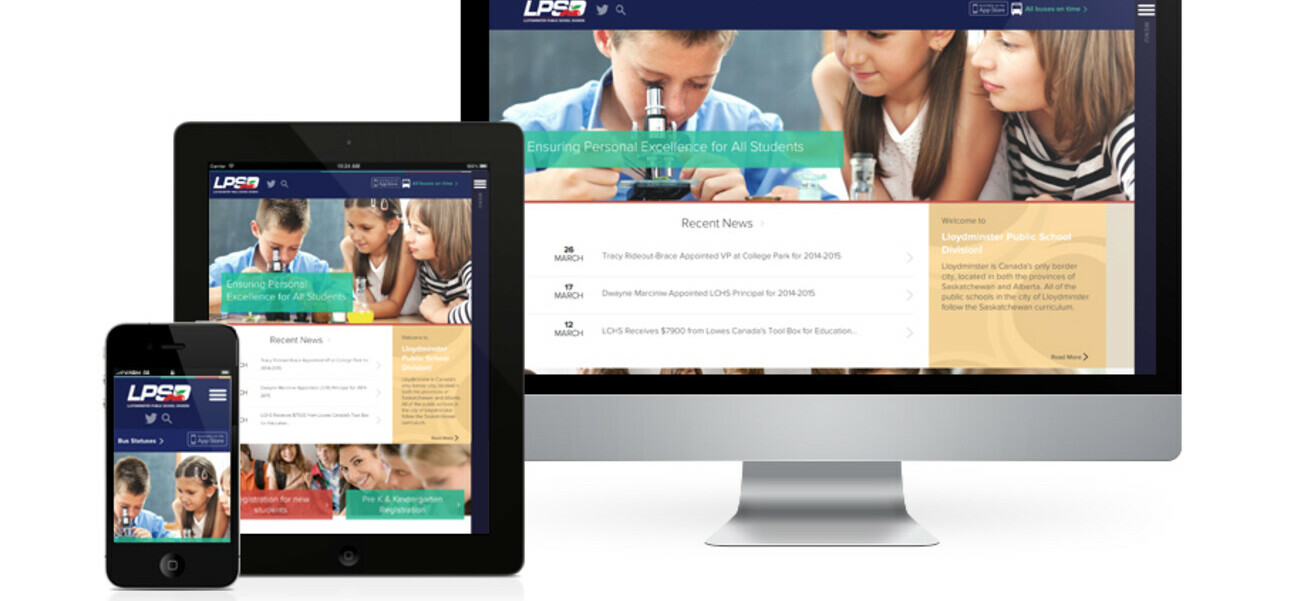 The Lloydminster Public School Division Website is a beautifully designed, responsive website built by Box Clever. 